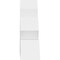 Ekena Millwork Saratoga Architectural Grade PVC Gable Bracket, 36"W x 19 1/2"H x 6"D x 6"F, 13/12 Pitch GBP036X20X0606SAR00 - alternate 2
